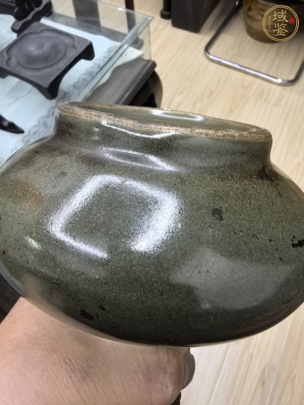 古玩陶瓷茶葉末釉撇口瓶真品鑒賞圖