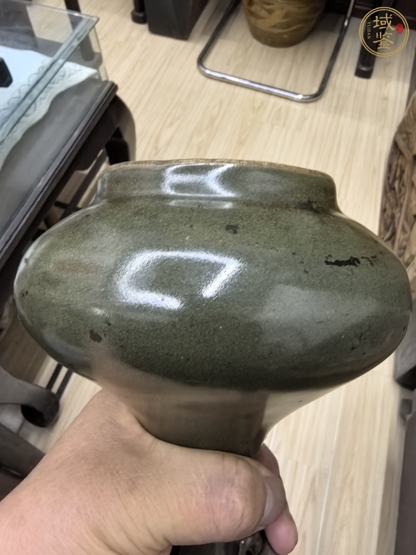 古玩陶瓷茶葉末釉撇口瓶真品鑒賞圖