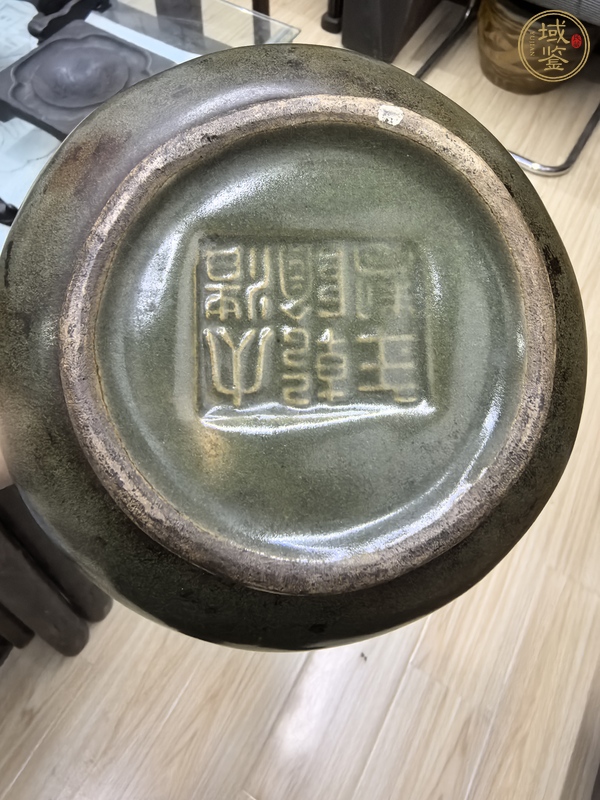 古玩陶瓷茶葉末釉撇口瓶真品鑒賞圖