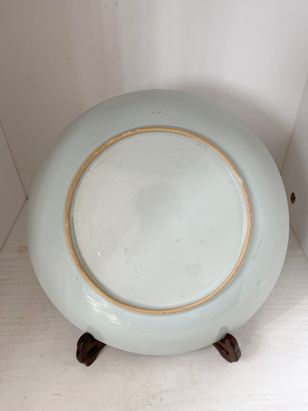 古玩陶瓷清早期青花折枝花卉紋盤拍賣，當前價格688元