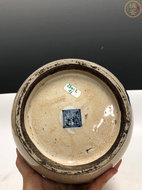 古玩陶瓷明晚·哥釉青花鹿鶴同春紋玉壺春瓶拍賣，當(dāng)前價(jià)格30000元