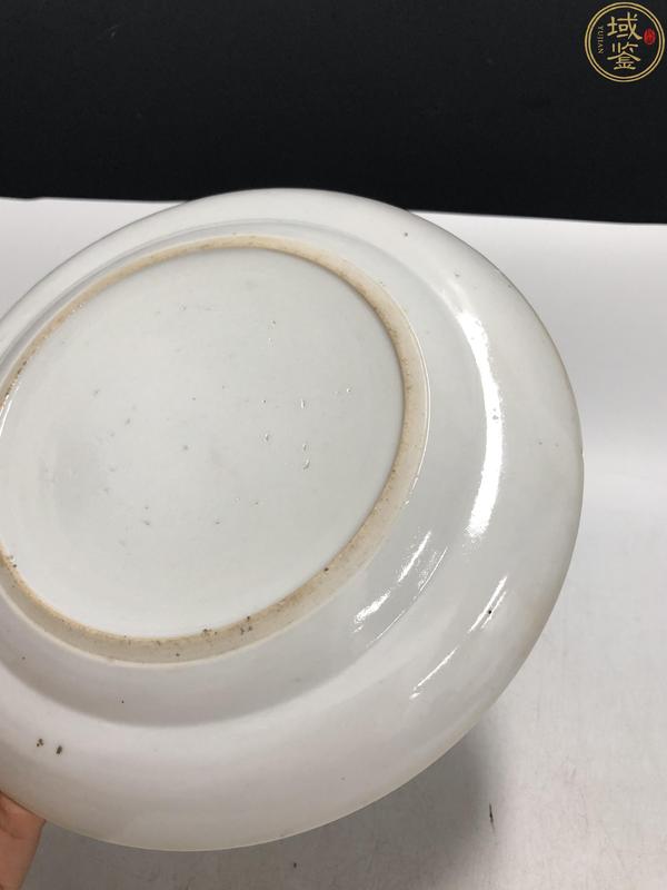 古玩陶瓷清晚·廣彩花蝶紋盤拍賣，當前價格3800元