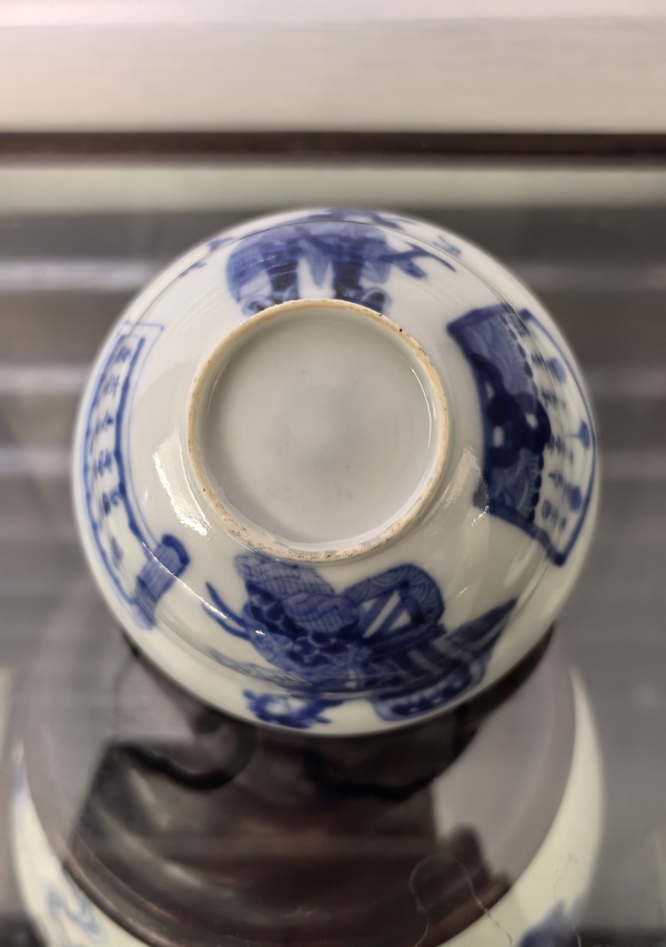 古玩陶瓷道光無雙譜青花折沿杯(薄胎)拍賣,當前價格8888元