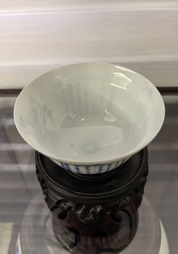 古玩陶瓷道光無雙譜青花折沿杯(薄胎)拍賣,當前價格8888元