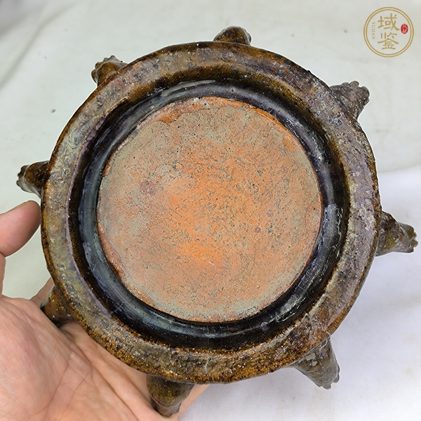 古玩陶瓷宋代邛窯多足辟雍硯真品鑒賞圖