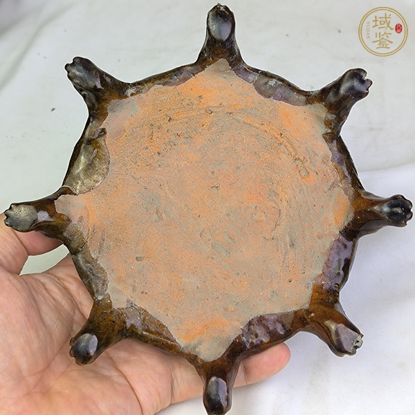 古玩陶瓷宋代邛窯多足辟雍硯真品鑒賞圖