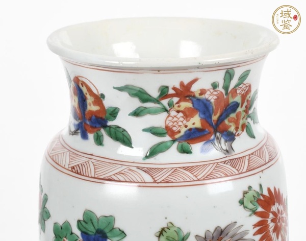 古玩陶瓷五彩花鳥紋桶瓶真品鑒賞圖