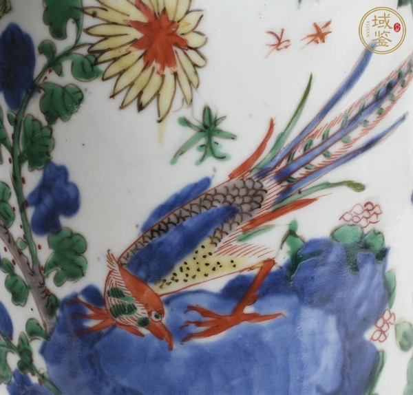 古玩陶瓷五彩花鳥紋桶瓶真品鑒賞圖
