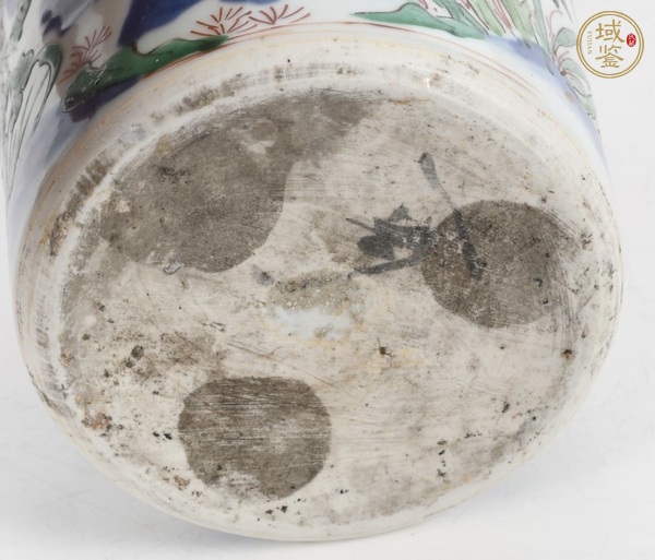 古玩陶瓷五彩花鳥紋桶瓶真品鑒賞圖