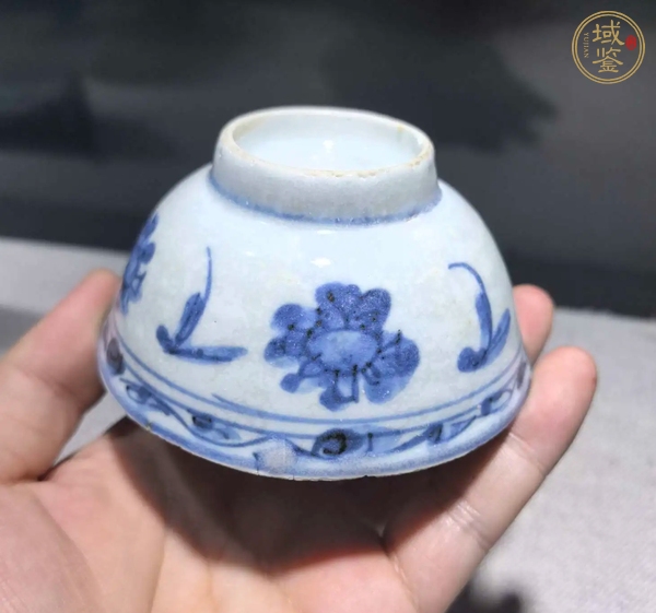 古玩陶瓷明晚期青花碗真品鑒賞圖