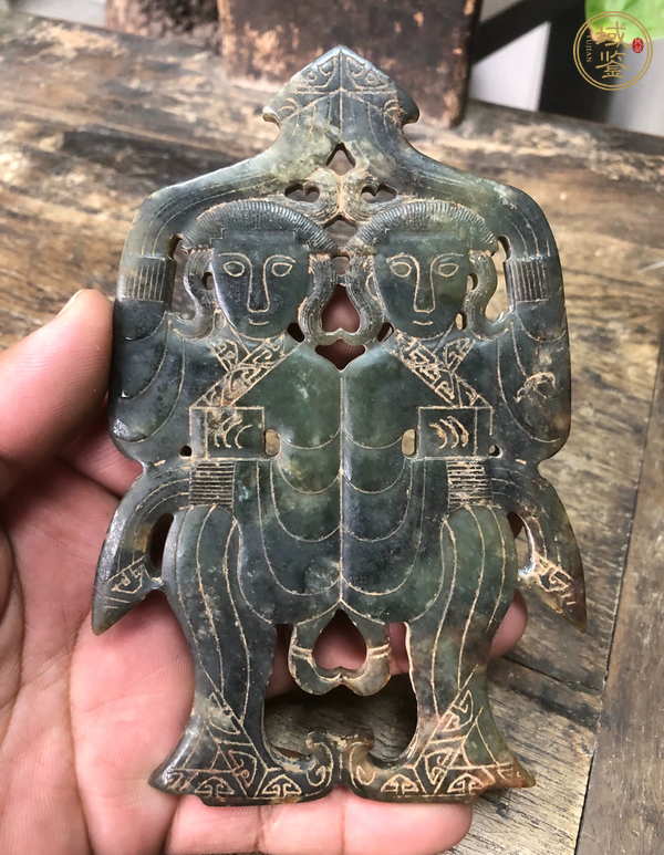 古玩玉器做舊仿漢代“玉舞人”真品鑒賞圖