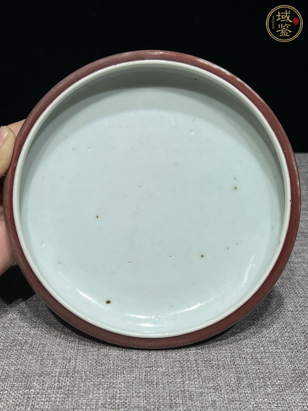 古玩陶瓷紅釉洗真品鑒賞圖