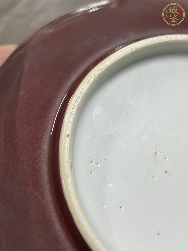 古玩陶瓷清晚期豇豆紅釉洗真品鑒賞圖