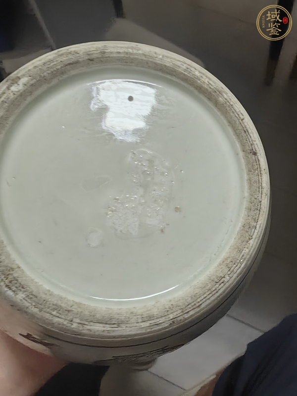 古玩陶瓷五彩開窗花鳥紋罐（日本）真品鑒賞圖