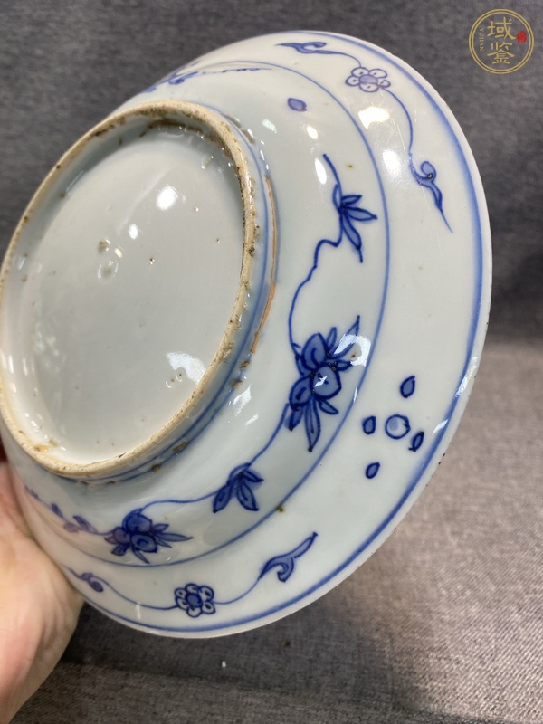 古玩陶瓷青花花卉紋盤真品鑒賞圖