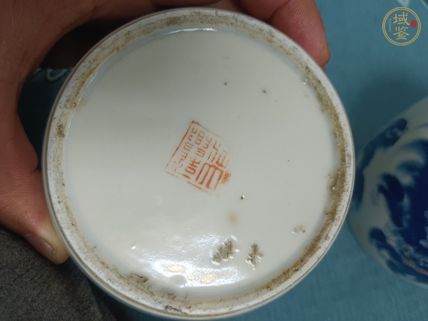 古玩陶瓷料彩太師少保圖罐真品鑒賞圖