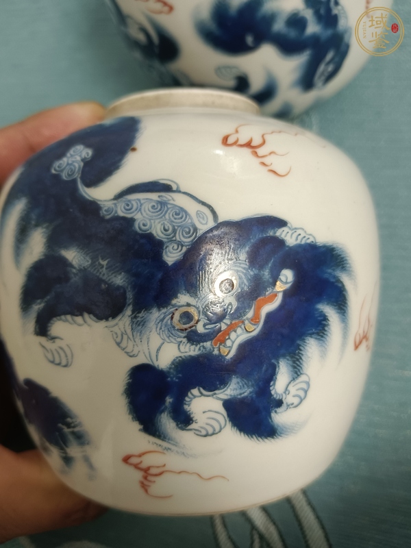 古玩陶瓷料彩太師少保圖罐真品鑒賞圖