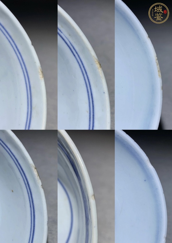 古玩陶瓷青花通景山水蓋碗真品鑒賞圖