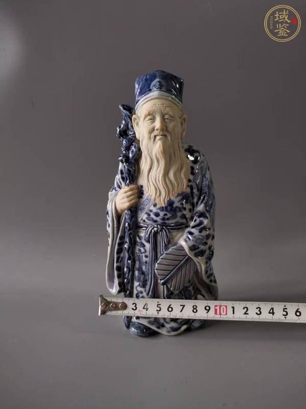 古玩陶瓷青花人物塑像真品鑒賞圖