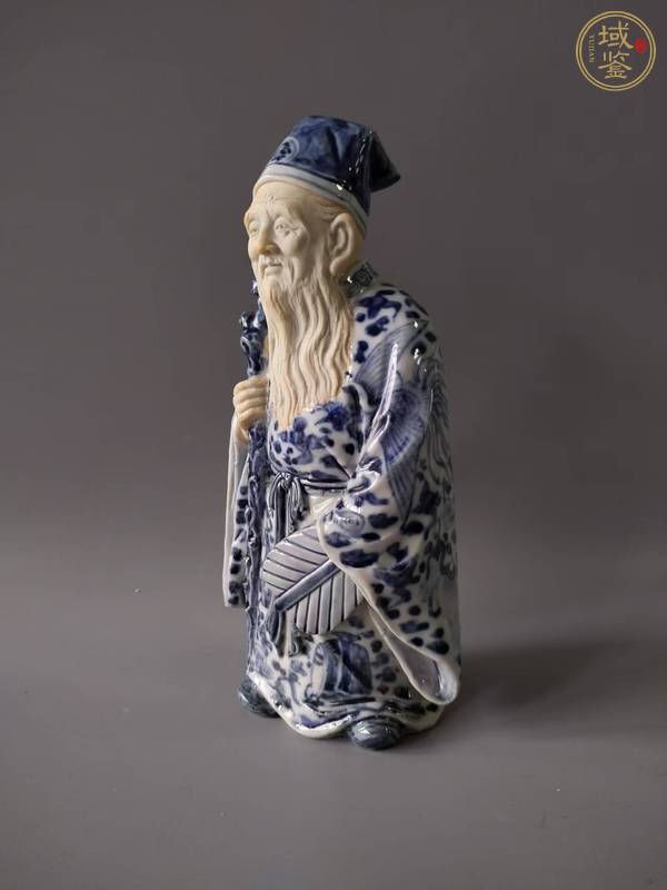 古玩陶瓷青花人物塑像真品鑒賞圖