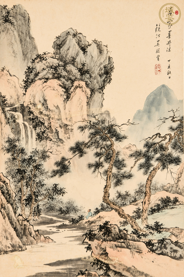 古玩字畫吳熙曾山水真品鑒賞圖