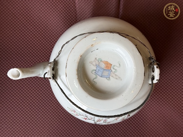 古玩陶瓷粉彩人物故事紋茶壺真品鑒賞圖