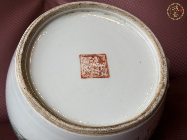 古玩陶瓷粉彩人物故事紋茶壺真品鑒賞圖