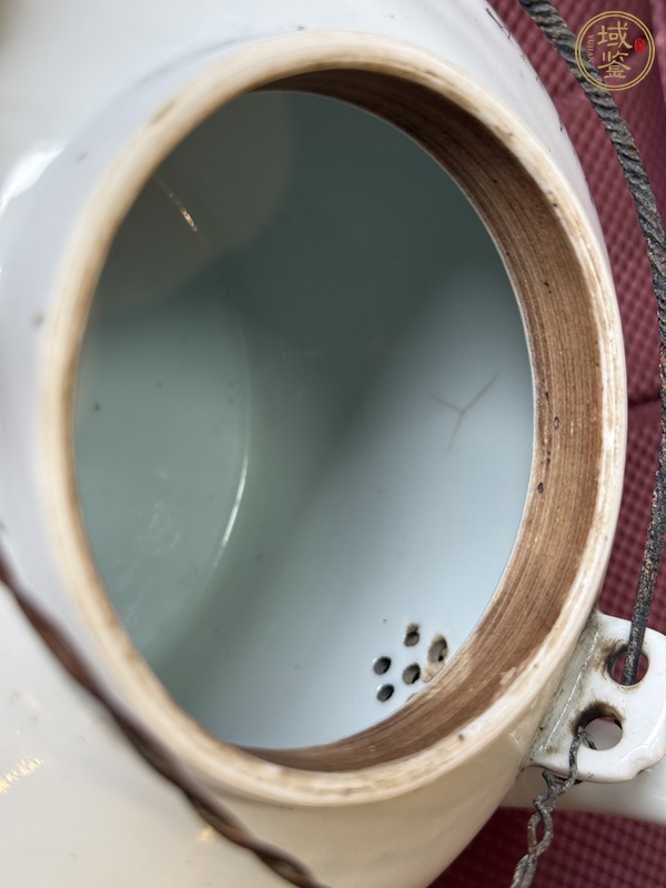 古玩陶瓷粉彩人物故事紋茶壺真品鑒賞圖