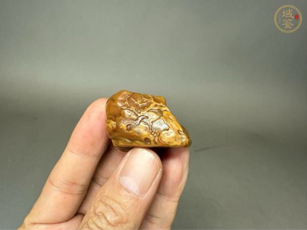 古玩雜項田黃隨形章料真品鑒賞圖