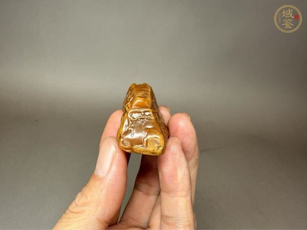 古玩雜項田黃隨形章料真品鑒賞圖