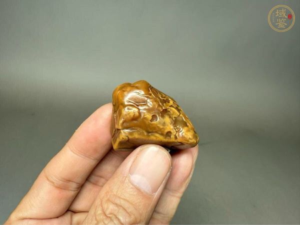 古玩雜項田黃隨形章料真品鑒賞圖