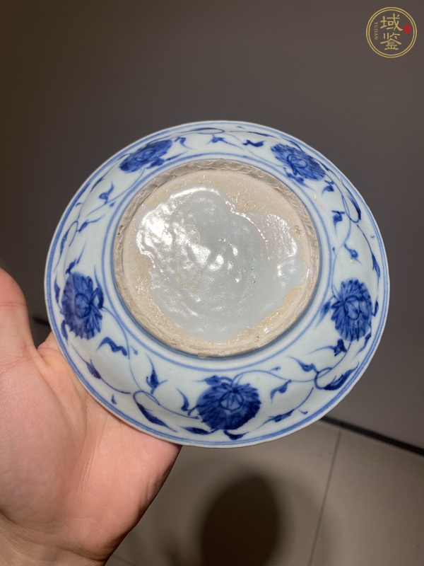 古玩陶瓷壽中壽青花盤真品鑒賞圖