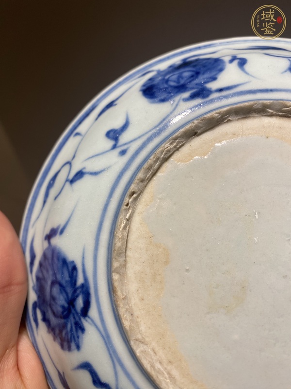 古玩陶瓷壽中壽青花盤真品鑒賞圖