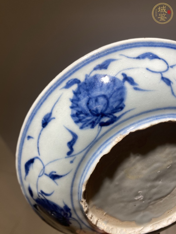 古玩陶瓷壽中壽青花盤真品鑒賞圖