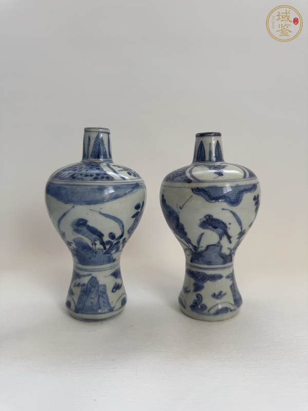 古玩花鳥紋青花梅瓶真品鑒賞圖