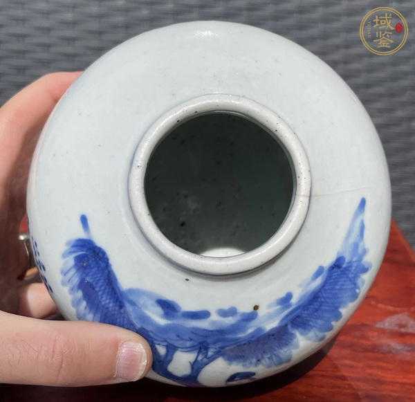 古玩陶瓷人物紋青花罐真品鑒賞圖