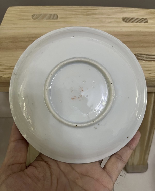 古玩陶瓷民國粉彩盤子拍賣，當前價格28元