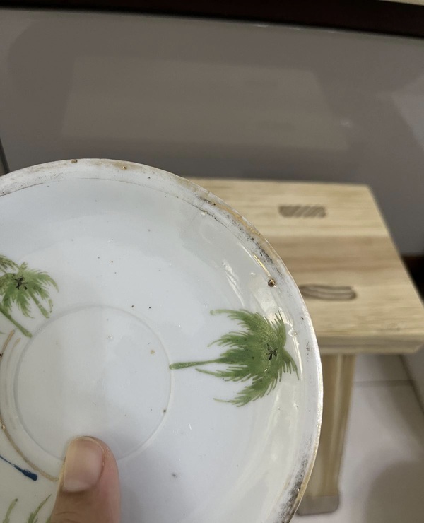 古玩陶瓷民國粉彩盤子拍賣，當前價格28元