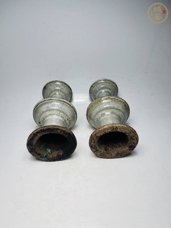 古玩陶瓷青花哥釉燭臺(tái)真品鑒賞圖