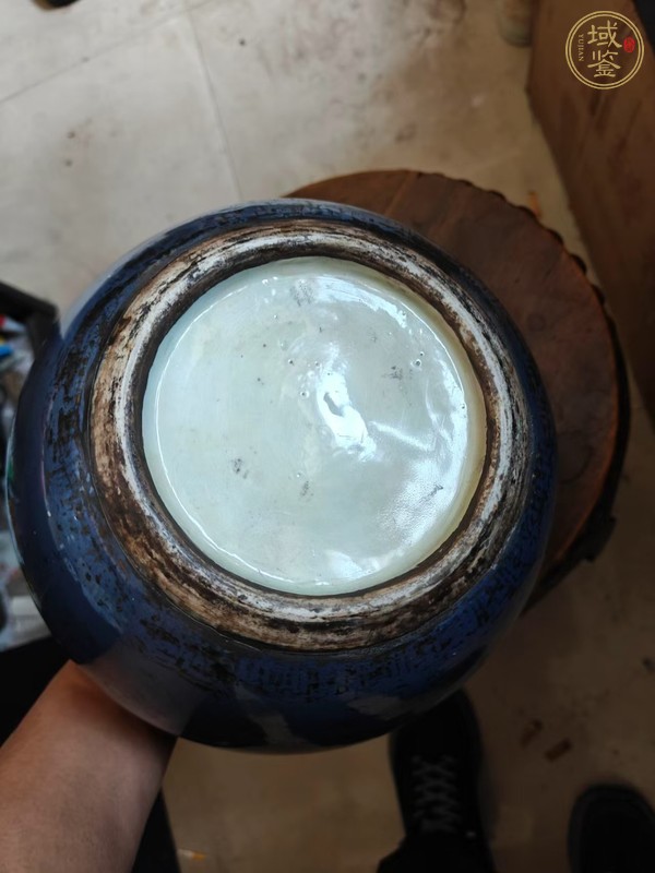 古玩陶瓷祭蘭釉描金龍紋罐真品鑒賞圖