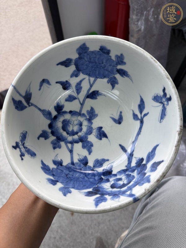 古玩花卉紋青花高足碗真品鑒賞圖