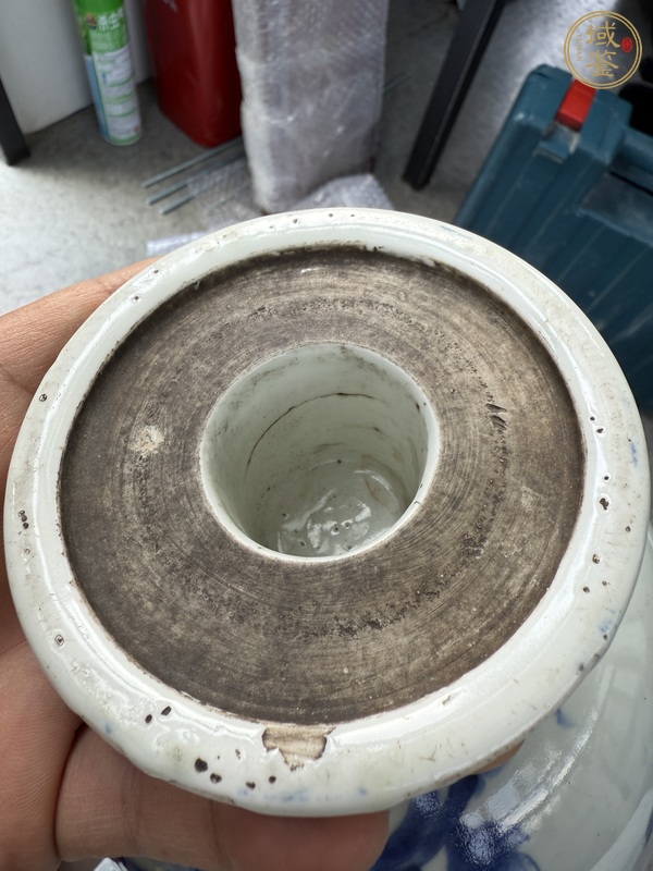 古玩陶瓷花卉紋青花高足碗真品鑒賞圖