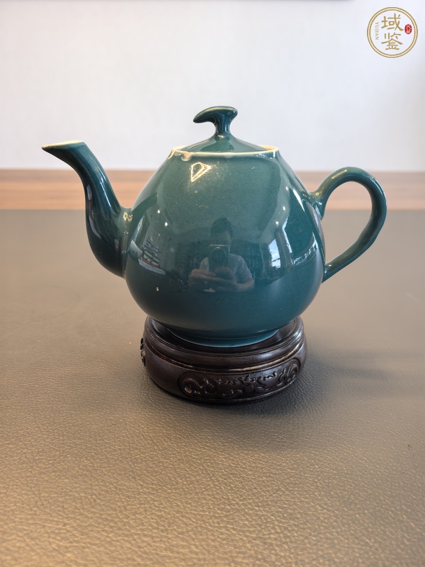 古玩陶瓷綠釉茶壺真品鑒賞圖
