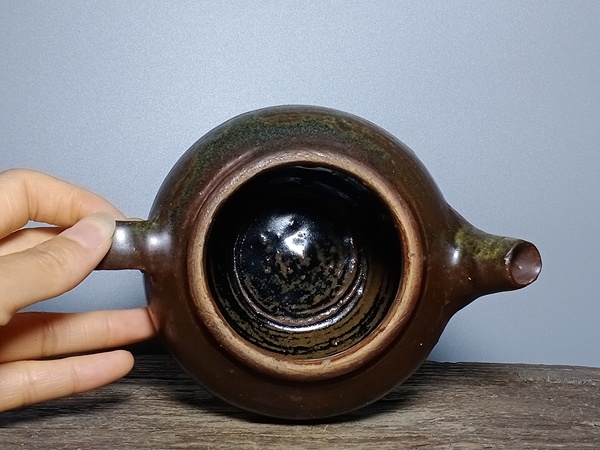 古玩陶瓷清代，磁州窯執(zhí)壺拍賣，當前價格588元