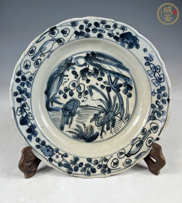 古玩鹿紋青花盤真品鑒賞圖