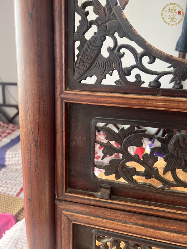 古玩雜項六柱架子床真品鑒賞圖