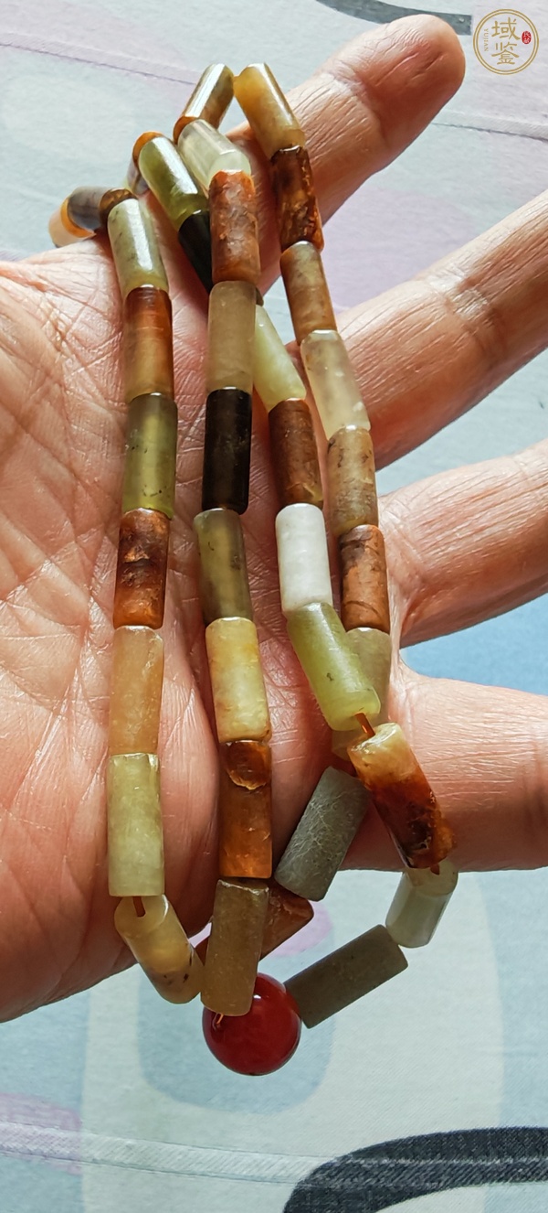 古玩戰漢時期岫玉管子真品鑒賞圖