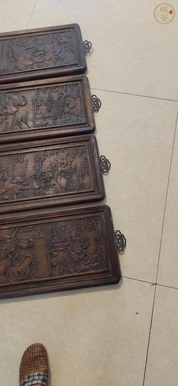 古玩雜項木雕掛屏真品鑒賞圖
