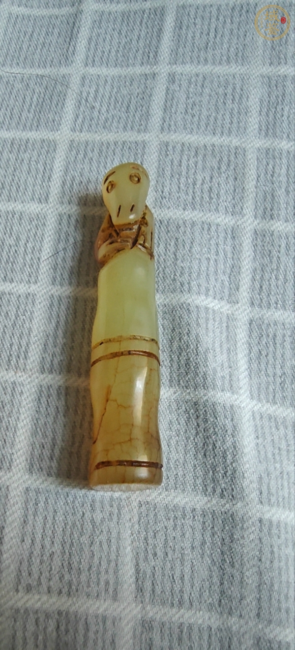 古玩玉器岫玉雕“竹節(jié)墜”真品鑒賞圖