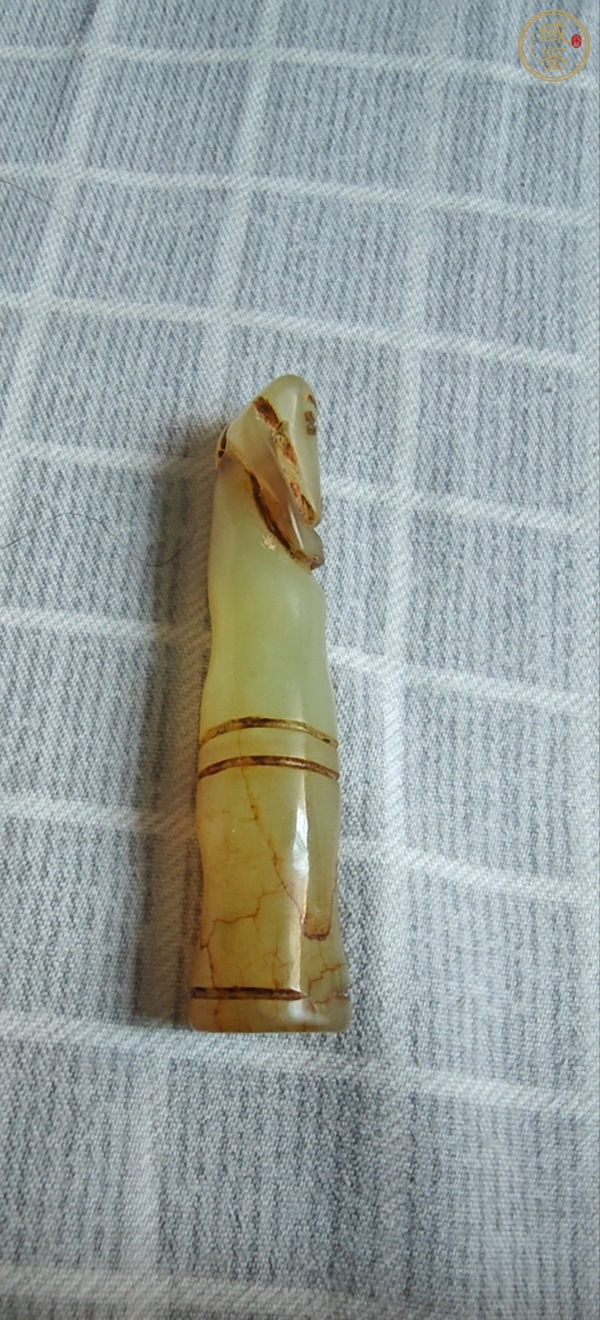 古玩玉器岫玉雕“竹節(jié)墜”真品鑒賞圖